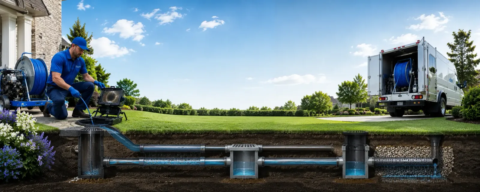 Outdoor drain cleaning information for Colliers, WV